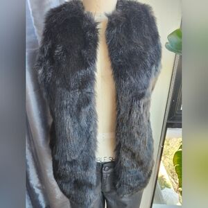 Mossimo Supply Co. Black Faux Fur Vest
